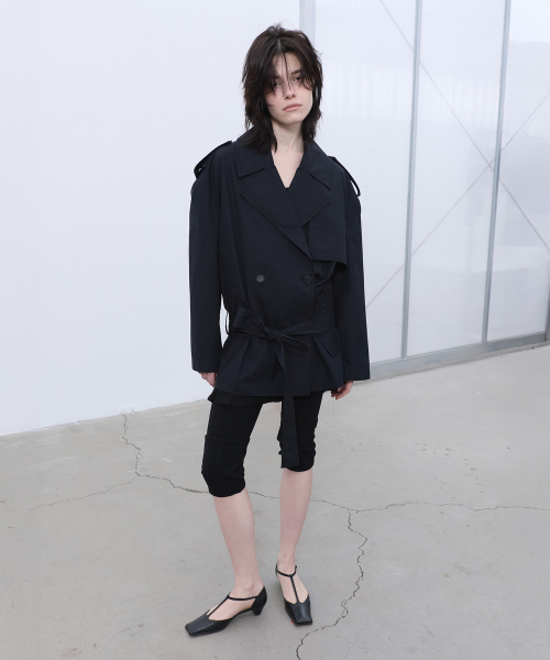 LCDC TM(エルシーディーシーティーエム)の「HALF TRENCH JACKET (BLACK)(トレンチコート・レディース・その他・OS)」の15枚目の写真