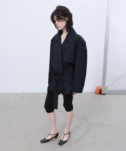 LCDC TM(エルシーディーシーティーエム)の「HALF TRENCH JACKET (BLACK)(トレンチコート・レディース・その他・OS)」の16枚目の写真