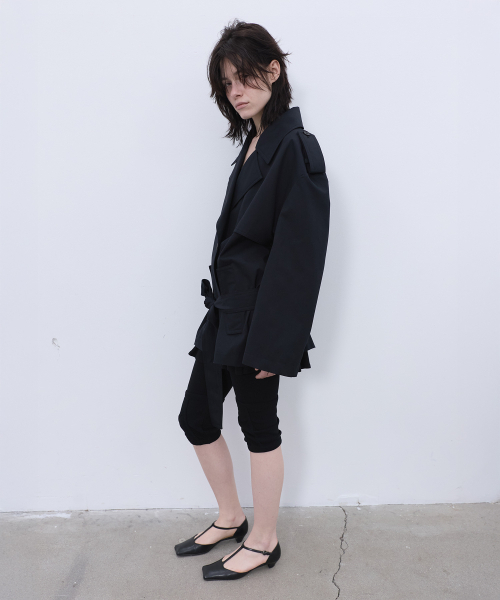 LCDC TM(エルシーディーシーティーエム)の「HALF TRENCH JACKET (BLACK)(トレンチコート・レディース・その他・OS)」の7枚目の写真