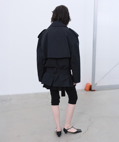 LCDC TM(エルシーディーシーティーエム)の「HALF TRENCH JACKET (BLACK)(トレンチコート・レディース・その他・OS)」の8枚目の写真