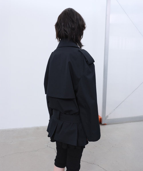 LCDC TM(エルシーディーシーティーエム)の「HALF TRENCH JACKET (BLACK)(トレンチコート・レディース・その他・OS)」の11枚目の写真