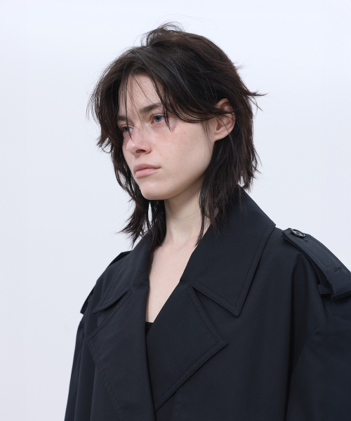 LCDC TM(エルシーディーシーティーエム)の「HALF TRENCH JACKET (BLACK)(トレンチコート・レディース・その他・OS)」の3枚目の写真