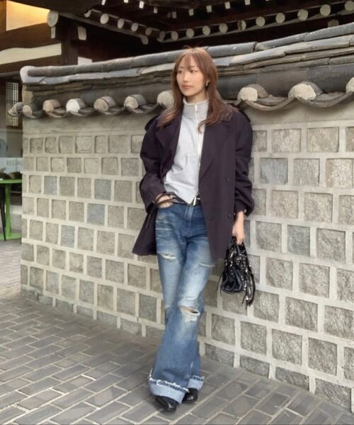 LCDC TM(エルシーディーシーティーエム)の「HALF TRENCH JACKET (BLACK)(トレンチコート・レディース・その他・OS)」の6枚目の写真