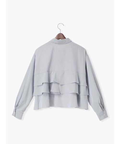 Te chichi（テチチ）の「ティアードフリルクロップトシャツ（シャツ/ブラウス・レディース・イエロー/ネイビー/オフホワイト・F）」の20枚目の写真