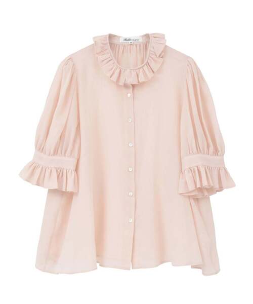 Tiara（ティアラ）の「【Bilitis dix-sept ans/ビリティス・ディセッタン】Parisiennen Blouse（シャツ/ブラウス・レディース・アイボリー/ピンク・FREE）」の2枚目の写真