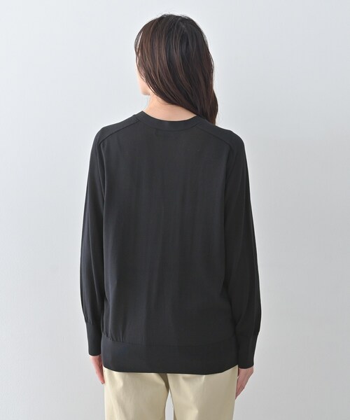 UNTITLED（アンタイトル）の「◆シアーVネックカーディガン（カーディガン/ボレロ・レディース・ネイビー/ナチュラル・04/02/00/48/44）」の14枚目の写真