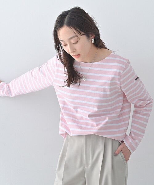 Le Minor(ルミノア)の「【Le minor】ボーダーカットソー(Tシャツ/カットソー・レディース・ピンク系7/ブラウン系その他3・02)」の4枚目の写真