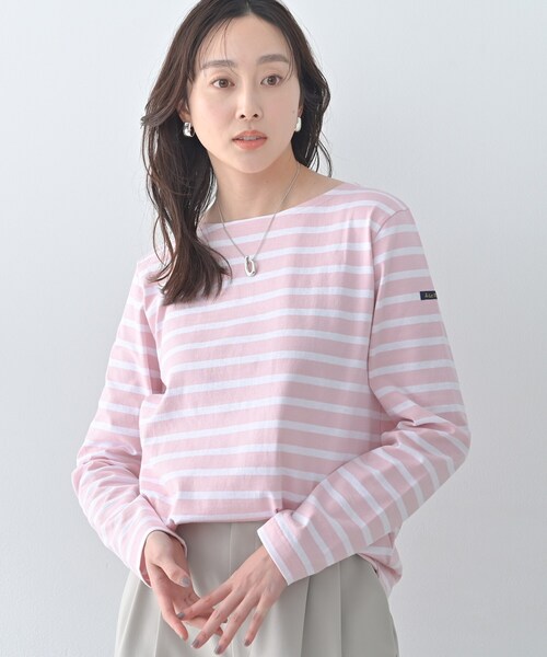 Le Minor(ルミノア)の「【Le minor】ボーダーカットソー(Tシャツ/カットソー・レディース・ピンク系7/ブラウン系その他3・02)」の5枚目の写真