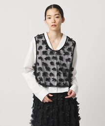 AEWEN MATOPH | ＜AEWEN MATOPH＞ドットチュールリボンノースリーブ(シャツ/ブラウス)