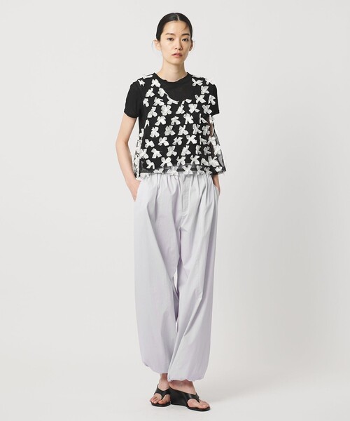 AEWEN MATOPH(イウエン マトフ)の「<AEWEN MATOPH>ドットチュールリボンノースリーブ(シャツ/ブラウス・レディース・ブラック/ホワイト・FREE)」の8枚目の写真