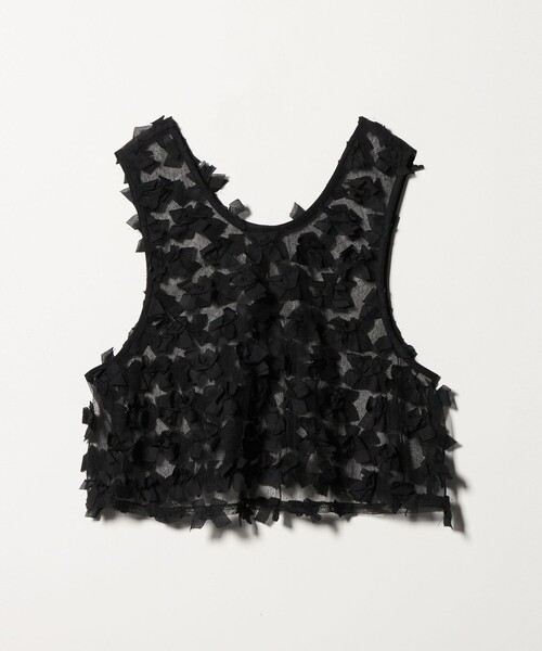 AEWEN MATOPH(イウエン マトフ)の「<AEWEN MATOPH>ドットチュールリボンノースリーブ(シャツ/ブラウス・レディース・ブラック/ホワイト・FREE)」の12枚目の写真