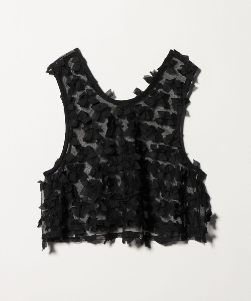 AEWEN MATOPH(イウエン マトフ)の「<AEWEN MATOPH>ドットチュールリボンノースリーブ(シャツ/ブラウス・レディース・ブラック/ホワイト・FREE)」の13枚目の写真