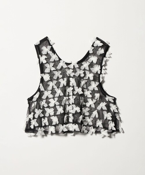 AEWEN MATOPH(イウエン マトフ)の「<AEWEN MATOPH>ドットチュールリボンノースリーブ(シャツ/ブラウス・レディース・ブラック/ホワイト・FREE)」の18枚目の写真