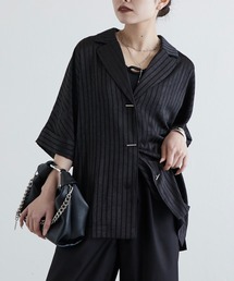 Lui's | レースサテン開襟シャツ(シャツ/ブラウス)