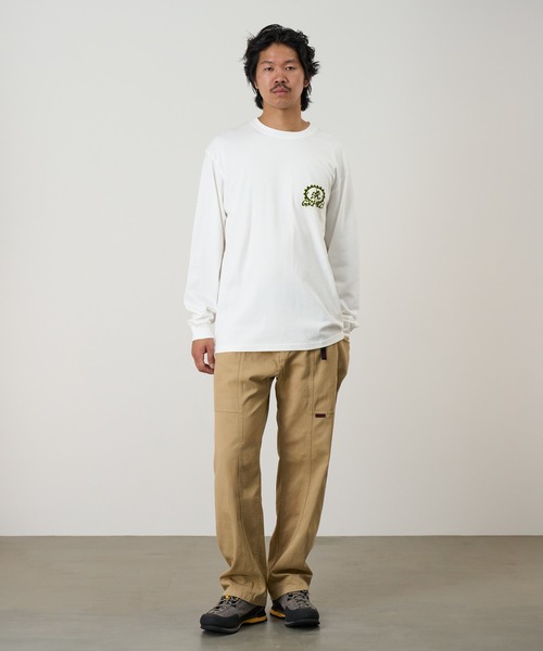 Gramicci(グラミチ)の「EQUIPPED FOR DIRT L/S TEE / エクイップドフォーダートロングスリーブTシャツ Gramicci グラミチ(Tシャツ/カットソー・メンズ・ラベンダー/ホワイト/ブラック系その他・S/M/L/XL/XXL)」の5枚目の写真