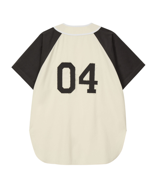 ERER（エルエル）の「ERER Color Block Baseball Shirts Charcoal（シャツ/ブラウス・レディース・チャコール・F）」の7枚目の写真