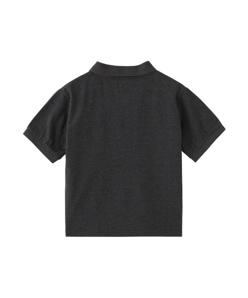 MILKFED.(ミルクフェド)の「EMBLEM EMBROIDERED POLO SHIRT(シャツ/ブラウス・レディース・チャコール/アッシュ/ライトピンク・S/M)」の6枚目の写真