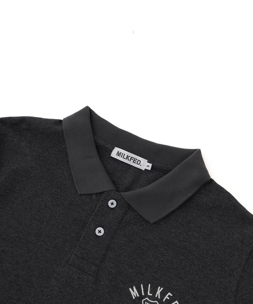 MILKFED.(ミルクフェド)の「EMBLEM EMBROIDERED POLO SHIRT(シャツ/ブラウス・レディース・チャコール/アッシュ/ライトピンク・S/M)」の7枚目の写真
