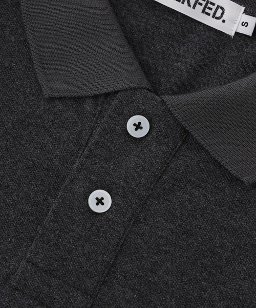 MILKFED.(ミルクフェド)の「EMBLEM EMBROIDERED POLO SHIRT(シャツ/ブラウス・レディース・チャコール/アッシュ/ライトピンク・S/M)」の8枚目の写真