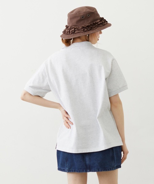 MILKFED.(ミルクフェド)の「EMBLEM EMBROIDERED POLO SHIRT(シャツ/ブラウス・レディース・チャコール/アッシュ/ライトピンク・S/M)」の16枚目の写真