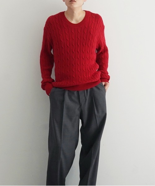 KAIKO（カイコー）の「KAIKO Aran（ニット/セーター・メンズ・ダークグレー/ダークネイビー/ワインレッド・2/1）」の3枚目の写真