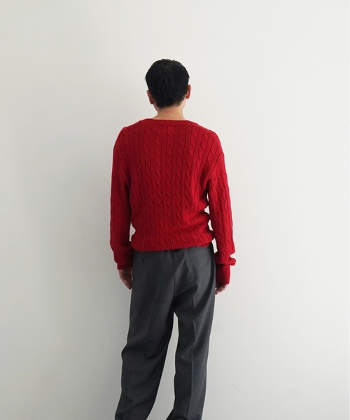 KAIKO（カイコー）の「KAIKO Aran（ニット/セーター・メンズ・ダークグレー/ダークネイビー/ワインレッド・2/1）」の6枚目の写真