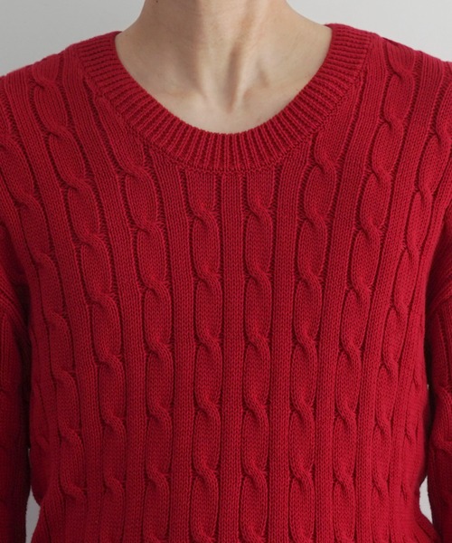 KAIKO（カイコー）の「KAIKO Aran（ニット/セーター・メンズ・ダークグレー/ダークネイビー/ワインレッド・2/1）」の7枚目の写真