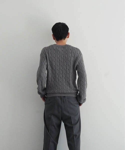 KAIKO（カイコー）の「KAIKO Aran（ニット/セーター・メンズ・ダークグレー/ダークネイビー/ワインレッド・2/1）」の11枚目の写真