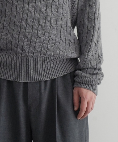 KAIKO（カイコー）の「KAIKO Aran（ニット/セーター・メンズ・ダークグレー/ダークネイビー/ワインレッド・2/1）」の9枚目の写真