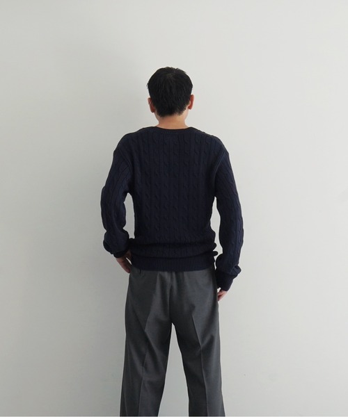 KAIKO（カイコー）の「KAIKO Aran（ニット/セーター・メンズ・ダークグレー/ダークネイビー/ワインレッド・2/1）」の10枚目の写真