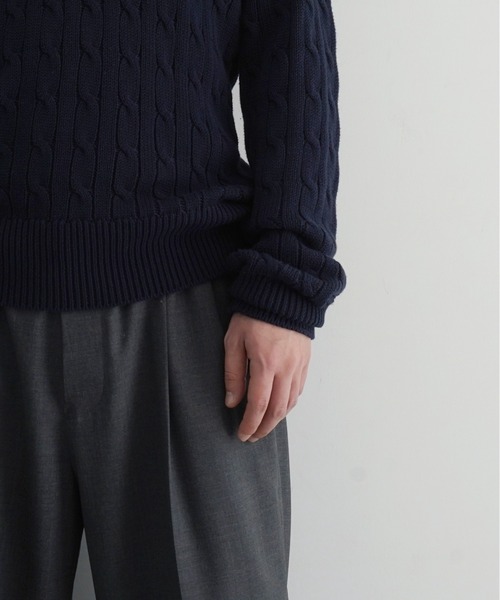 KAIKO（カイコー）の「KAIKO Aran（ニット/セーター・メンズ・ダークグレー/ダークネイビー/ワインレッド・2/1）」の5枚目の写真