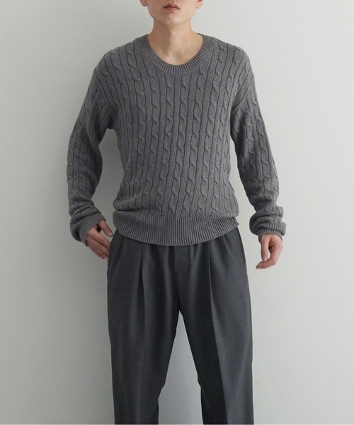 KAIKO（カイコー）の「KAIKO Aran（ニット/セーター・メンズ・ダークグレー/ダークネイビー/ワインレッド・2/1）」の17枚目の写真