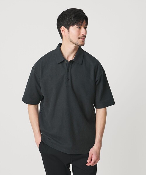 BEAUTY&YOUTH UNITED ARROWS（ビューティーアンドユースユナイテッドアローズ）の「【WEB限定 WARDROBE SMART】エアリー カノコ ポロシャツ【抗菌防臭・UVカット】（ポロシャツ・メンズ・ライトグレー/オフホワイト/ダークグレー/ブラック・M/S/XL/L）」の5枚目の写真