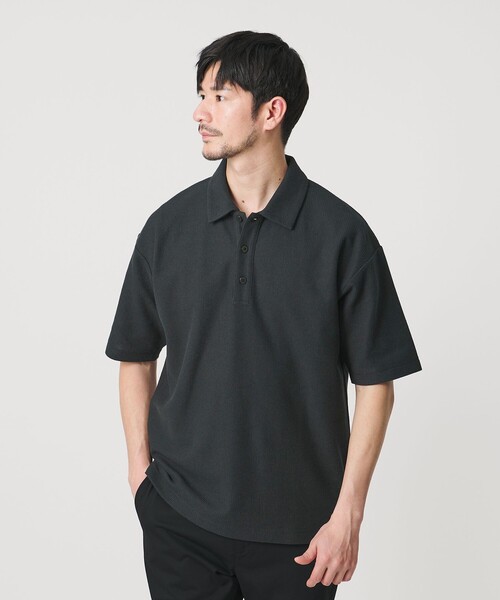 BEAUTY&YOUTH UNITED ARROWS（ビューティーアンドユースユナイテッドアローズ）の「【WEB限定 WARDROBE SMART】エアリー カノコ ポロシャツ【抗菌防臭・UVカット】（ポロシャツ・メンズ・ライトグレー/オフホワイト/ダークグレー/ブラック・M/S/XL/L）」の6枚目の写真