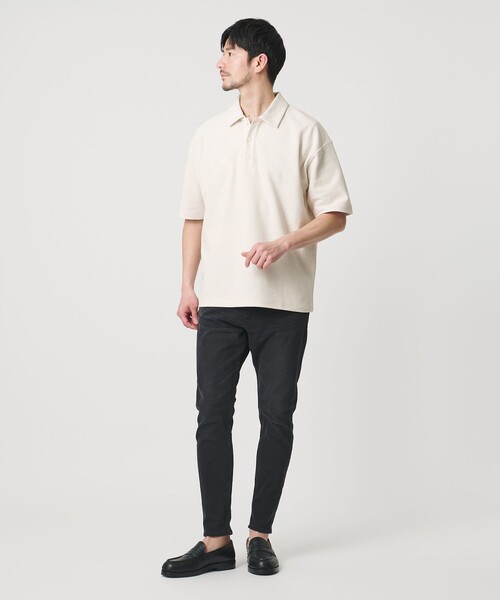 BEAUTY&YOUTH UNITED ARROWS（ビューティーアンドユースユナイテッドアローズ）の「【WEB限定 WARDROBE SMART】エアリー カノコ ポロシャツ【抗菌防臭・UVカット】（ポロシャツ・メンズ・ライトグレー/オフホワイト/ダークグレー/ブラック・M/S/XL/L）」の9枚目の写真