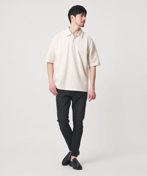 BEAUTY&YOUTH UNITED ARROWS（ビューティーアンドユースユナイテッドアローズ）の「【WEB限定 WARDROBE SMART】エアリー カノコ ポロシャツ【抗菌防臭・UVカット】（ポロシャツ・メンズ・ライトグレー/オフホワイト/ダークグレー/ブラック・M/S/XL/L）」の10枚目の写真