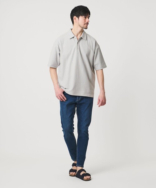 BEAUTY&YOUTH UNITED ARROWS（ビューティーアンドユースユナイテッドアローズ）の「【WEB限定 WARDROBE SMART】エアリー カノコ ポロシャツ【抗菌防臭・UVカット】（ポロシャツ・メンズ・ライトグレー/オフホワイト/ダークグレー/ブラック・M/S/XL/L）」の12枚目の写真