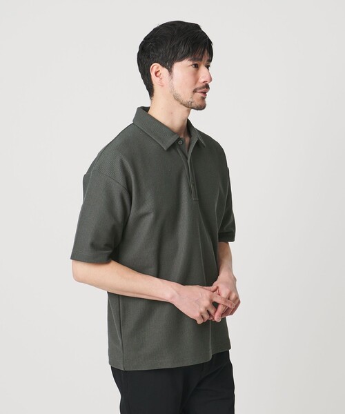 BEAUTY&YOUTH UNITED ARROWS（ビューティーアンドユースユナイテッドアローズ）の「【WEB限定 WARDROBE SMART】エアリー カノコ ポロシャツ【抗菌防臭・UVカット】（ポロシャツ・メンズ・ライトグレー/オフホワイト/ダークグレー/ブラック・M/S/XL/L）」の14枚目の写真