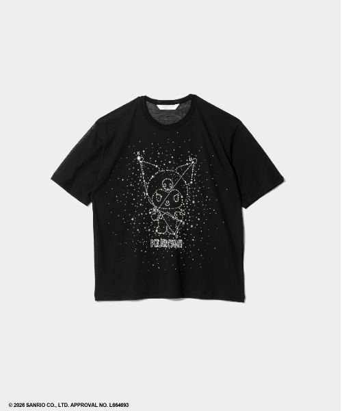 beautiful people(ビューティフルピープル)の「MY MELODY&KUROMI 80/1 ELS jersey T(Tシャツ/カットソー・レディース・ブラック/ブラック×ブラック・36/38/40)」の1枚目の写真