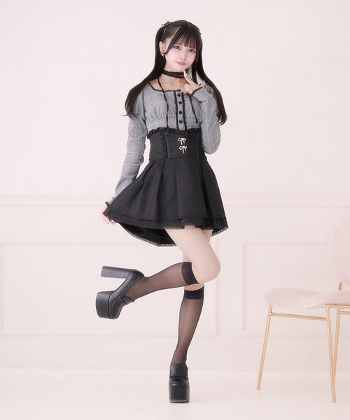 Pal elfy(パルエルフィー)の「チョーカー付きハートボタントップス(Tシャツ/カットソー・レディース・ブラック系その他/ブラック・フリー)」の12枚目の写真