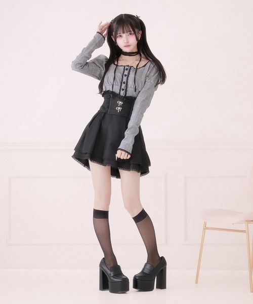 Pal elfy(パルエルフィー)の「チョーカー付きハートボタントップス(Tシャツ/カットソー・レディース・ブラック系その他/ブラック・フリー)」の14枚目の写真