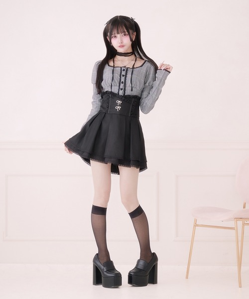 Pal elfy(パルエルフィー)の「チョーカー付きハートボタントップス(Tシャツ/カットソー・レディース・ブラック系その他/ブラック・フリー)」の15枚目の写真