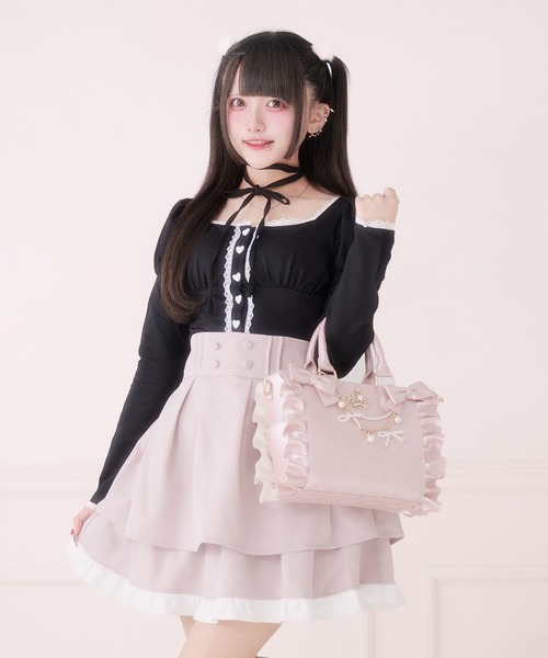Pal elfy(パルエルフィー)の「チョーカー付きハートボタントップス(Tシャツ/カットソー・レディース・ブラック系その他/ブラック・フリー)」の5枚目の写真