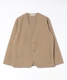 LE CERCLE par rope'（ルセルクルパーロペ）の「メランジ配色ノーカラージャケット/セットアップ対応（ノーカラージャケット）」