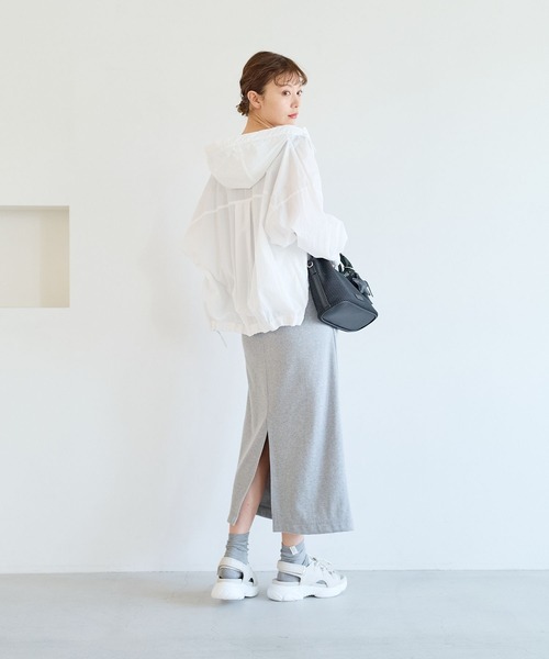 BAYFLOW（ベイフロー）の「シアージップパーカー（ブルゾン・レディース・ホワイト/ピンク/ブラック・FREE）」の9枚目の写真