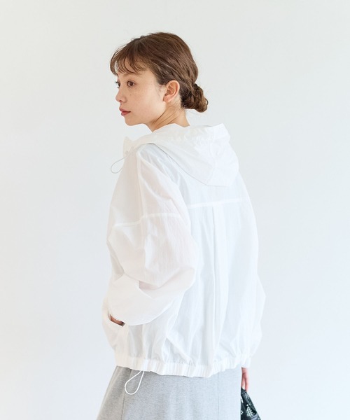 BAYFLOW（ベイフロー）の「シアージップパーカー（ブルゾン・レディース・ホワイト/ピンク/ブラック・FREE）」の7枚目の写真