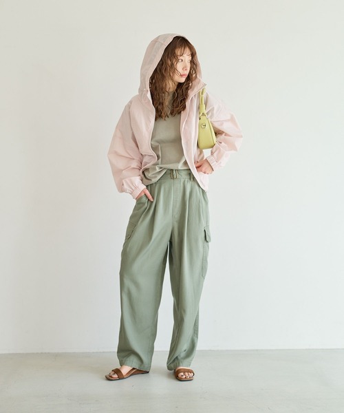 BAYFLOW（ベイフロー）の「シアージップパーカー（ブルゾン・レディース・ホワイト/ピンク/ブラック・FREE）」の18枚目の写真