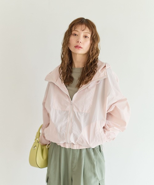 BAYFLOW（ベイフロー）の「シアージップパーカー（ブルゾン・レディース・ホワイト/ピンク/ブラック・FREE）」の10枚目の写真