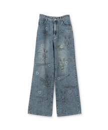 ナルミヤキャラクターズ（ナルミヤキャラクターズ）の「【WEB限定】復刻ART♪ベリエちゃんキラキラデニムパンツ（デニムパンツ）」