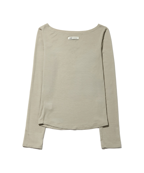 PIECEMAKER(ピースメーカー)の「PCE クラックロゴボートネックスリムロングスリーブ(ベージュ)(Tシャツ/カットソー・レディース・その他・FREE)」の5枚目の写真
